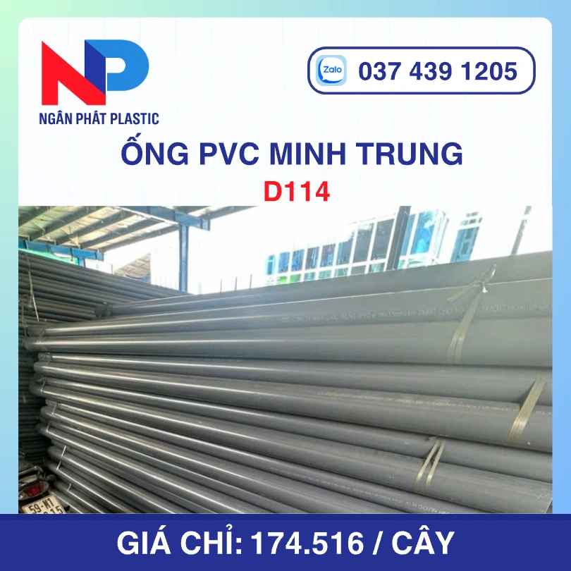 Ống Nhựa UPVC D114 Minh Trung Bơm Cát